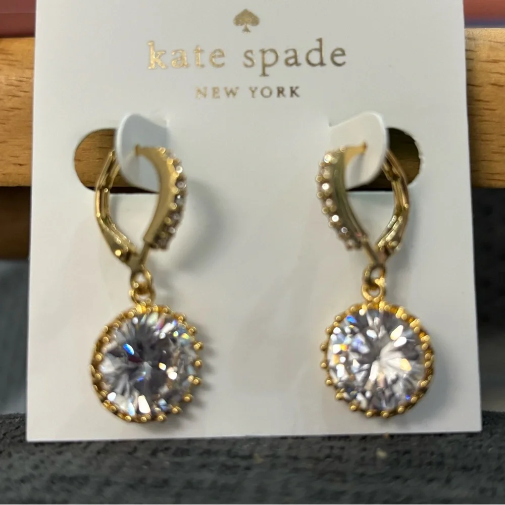 KATE SPADE NEW YORK ♠️ CRYSTAL DROP EARRINGS - Picture 5 of 11
